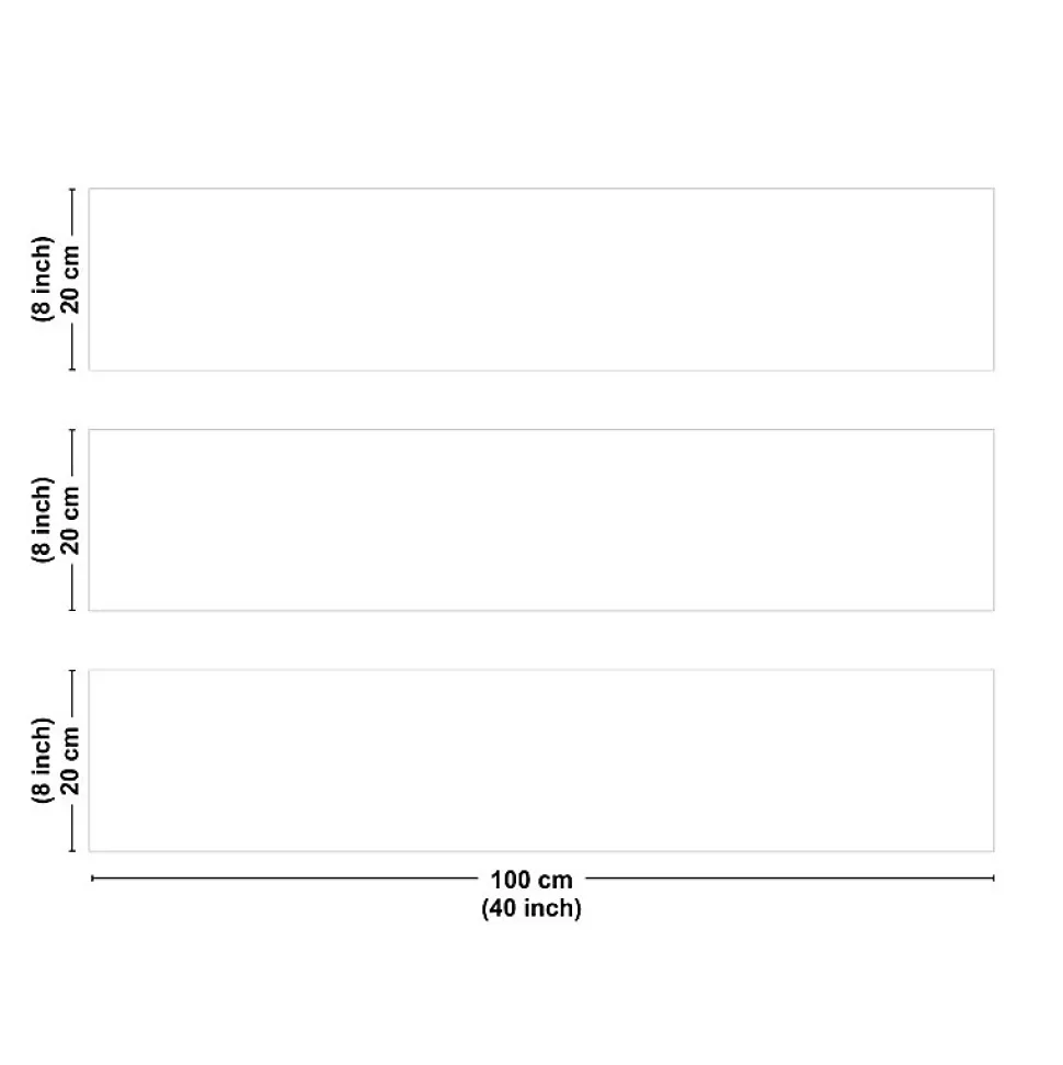 Crédence cuisine en aluminium - essentiel blanc - 300x20 cm (en 3 bandeaux)