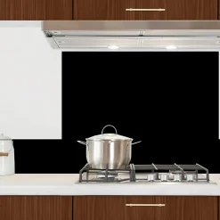 Crédence cuisine en aluminium - essentiel noir - 300x20 cm (en 3 bandeaux)