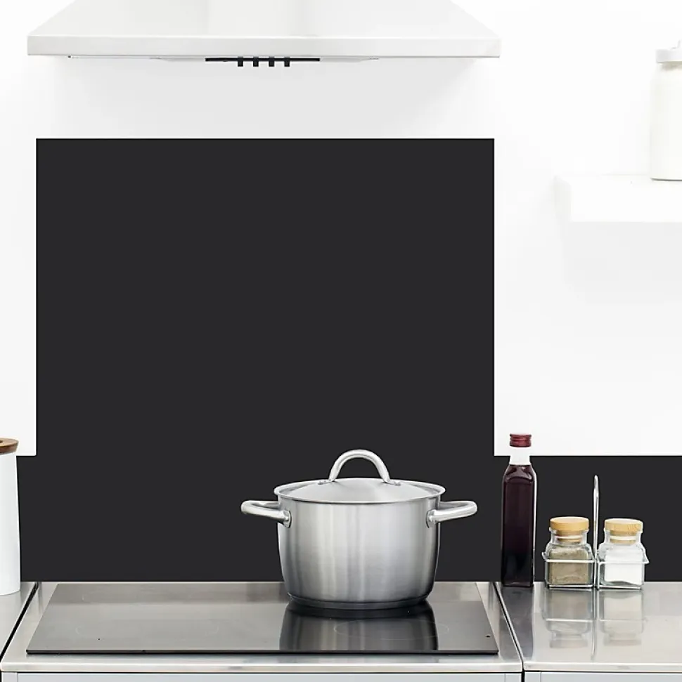 Crédence cuisine en aluminium - effet ardoise gris RAL7016 - 200x20 cm (en 2 bandeaux)