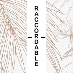 Crédence cuisine en aluminium - floral terracotta - 240x50 cm (en 2 bandeaux)