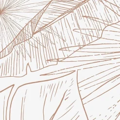 Crédence cuisine en aluminium - floral terracotta - 240x50 cm (en 2 bandeaux)