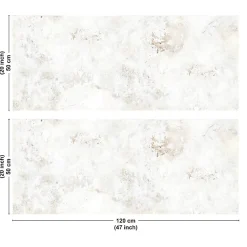 Crédence cuisine en aluminium - effet béton vieilli beige - 240x50 cm (en 2 bandeaux)