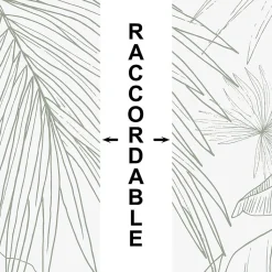 Crédence cuisine en aluminium - floral vert - 300x20 cm (en 3 bandeaux)