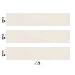 Crédence cuisine en aluminium - motif sable beige - 300x20 cm (en 3 bandeaux)