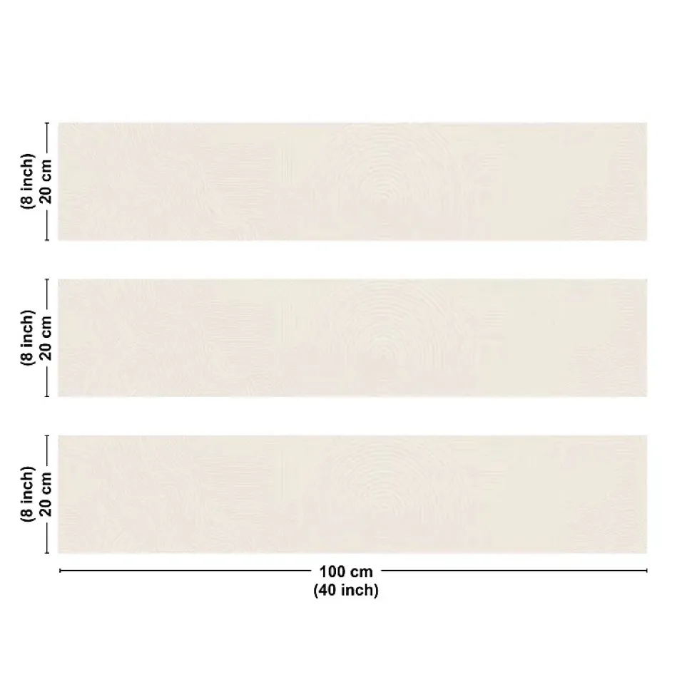 Crédence cuisine en aluminium - motif sable beige - 300x20 cm (en 3 bandeaux)