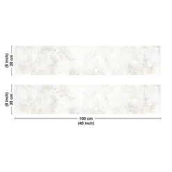 Crédence cuisine en aluminium - effet béton vieilli beige - 200x20 cm (en 2 bandeaux)