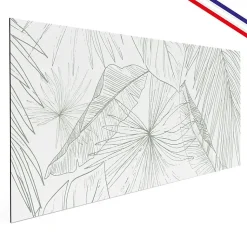 Crédence cuisine en aluminium - floral vert - 200x20 cm (en 2 bandeaux)