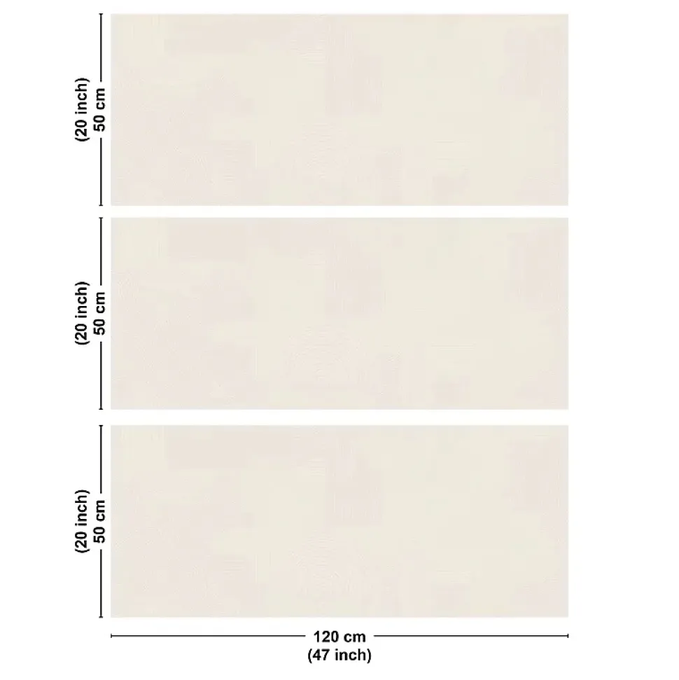 Crédence cuisine en aluminium - motif sable beige - 360x50 cm (en 3 bandeaux)