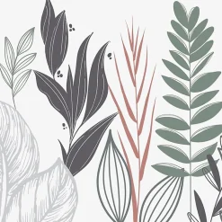 Crédence cuisine en aluminium - floral bleu profond et vert - 200x20 cm (en 2 bandeaux)