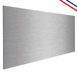 Crédence cuisine en aluminium - effet industriel gris - 300x20 cm (en 3 bandeaux)