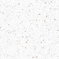 Crédence cuisine en aluminium - motif terrazzo blanc et terracotta - 200x20 cm (en 2 bandeaux)