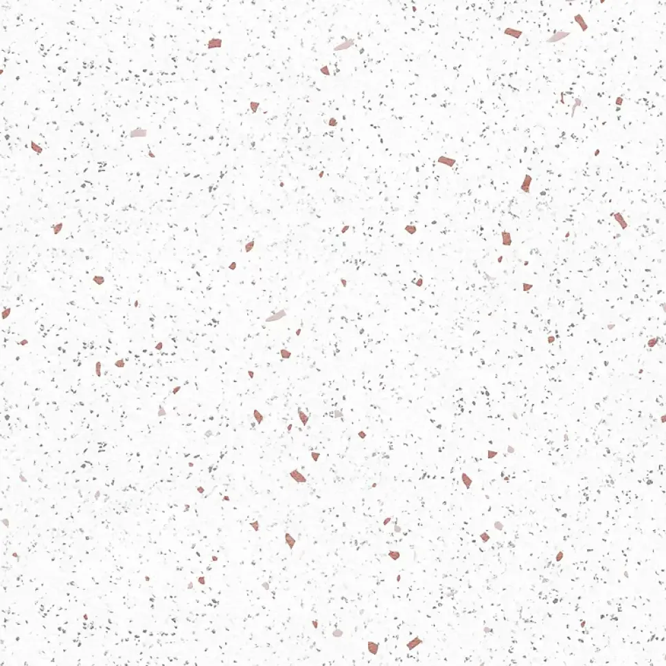 Crédence cuisine en aluminium - motif terrazzo blanc et terracotta - 200x20 cm (en 2 bandeaux)