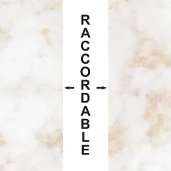 Crédence cuisine en aluminium - effet marbre beige - 300x20 cm (en 3 bandeaux)