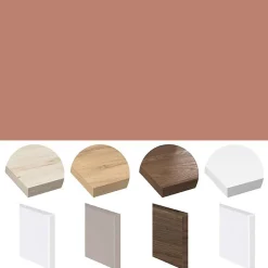 Crédence cuisine en aluminium - essentiel terracotta - 200x20 cm (en 2 bandeaux)