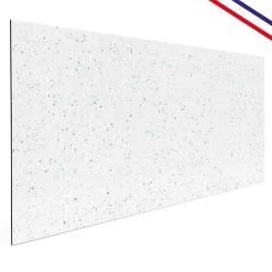 Crédence cuisine en aluminium - motif terrazzo blanc et vert - 360x50 cm (en 3 bandeaux)