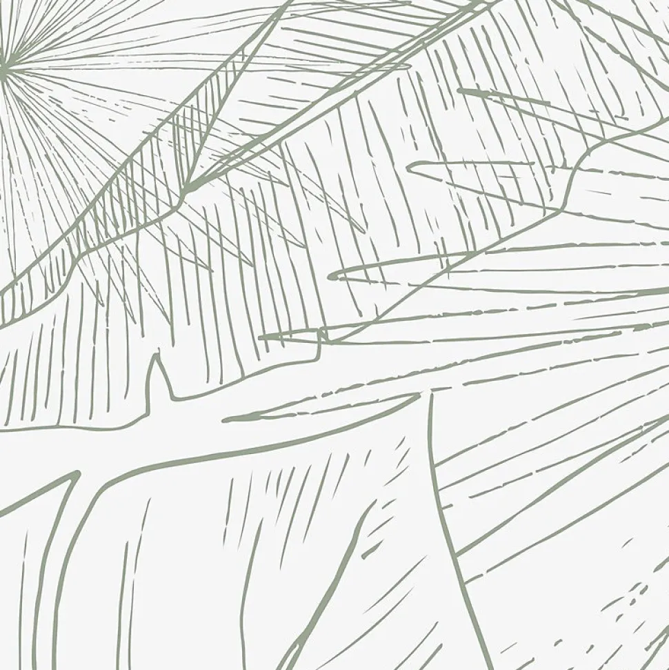 Crédence cuisine en aluminium - floral vert - 240x50 cm (en 2 bandeaux)