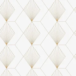 Crédence cuisine en aluminium - art déco blanc 240x50 cm (en 2 bandeaux)