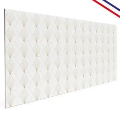 Crédence cuisine en aluminium - art déco blanc 240x50 cm (en 2 bandeaux)