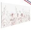 Crédence cuisine en aluminium - motif floral ocre - 300x20 cm (en 3 bandeaux)