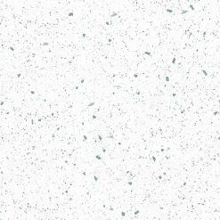 Crédence cuisine en aluminium - motif terrazzo blanc et vert - 300x20 cm (en 3 bandeaux)