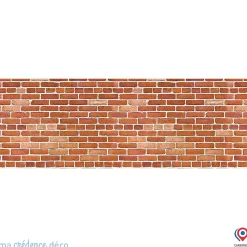Crédence cuisine fond de hotte Mur briques rouges - Alu composite - L 60 cm x H 45 cm - MaCrédenceDéco
