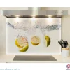 Crédence cuisine fond de hotte Bain de pommes et citrons - Verre trempé - L 70 cm x H 60 cm - MaCrédenceDéco