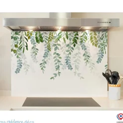 Crédence cuisine fond de hotte Dessin Végétation 8 - Alu composite - L 60 cm x H 45 cm - MaCrédenceDéco