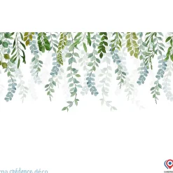 Crédence cuisine fond de hotte Dessin Végétation 8 - Alu composite - L 60 cm x H 45 cm - MaCrédenceDéco