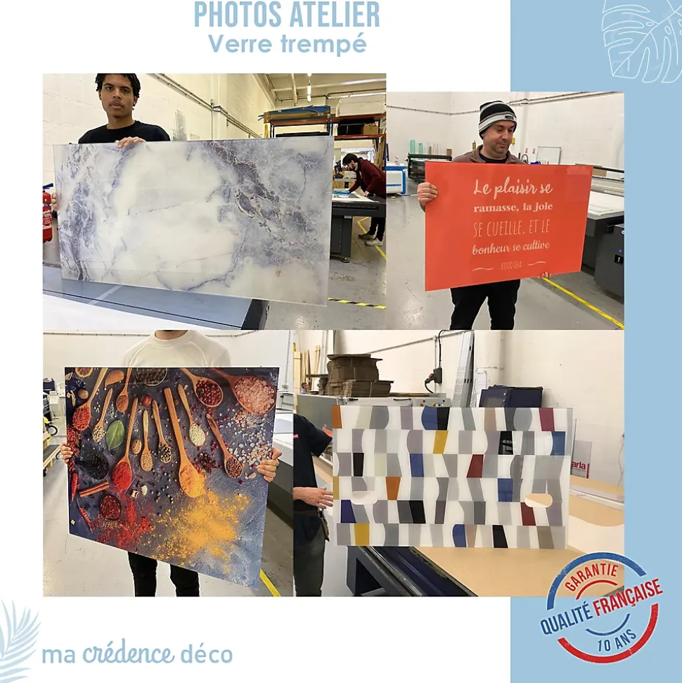 Crédence cuisine fond de hotte Cuisinier, c'est donner une saveur à l'amour 1 - Verre trempé - L 60 cm x H 45 cm - MaCrédenceDéco