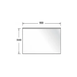 Crédence cuisine fond de hotte verre brillant - Noir l 90 x H 50 cm