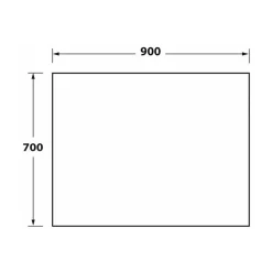Crédence cuisine fond de hotte verre Premium - Anthracite l 90 x H 70 cm