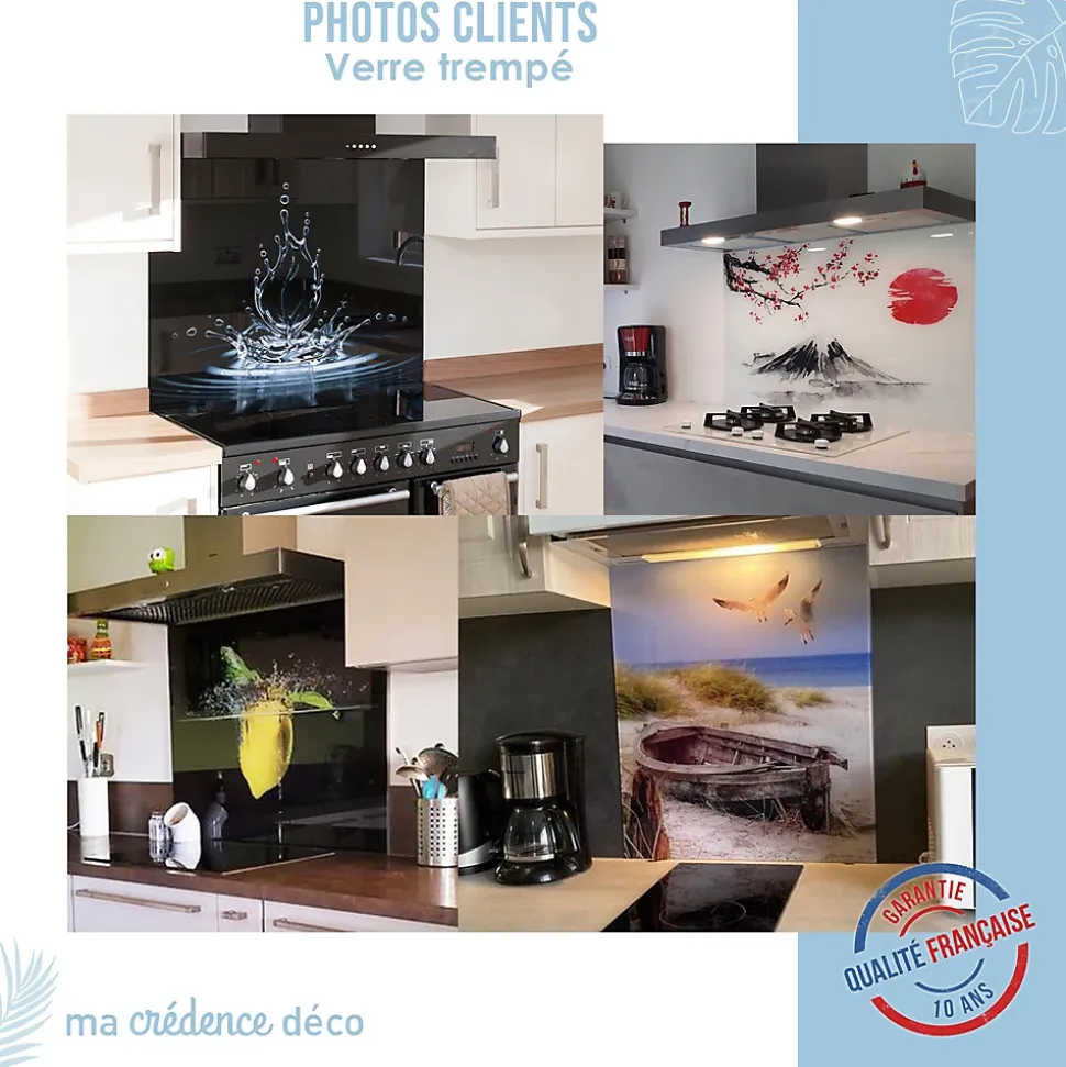 Crédence cuisine fond de hotte Ardoise et ustensiles - Verre trempé - L 90 cm x H 70 cm - MaCrédenceDéco