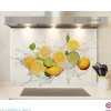 Crédence cuisine fond de hotte Bain de citrons 3 - Alu composite - L 90 cm x H 50 cm - MaCrédenceDéco