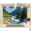 Crédence cuisine fond de hotte Torrent de montagne - Verre trempé - L 90 cm x H 70 cm - MaCrédenceDéco
