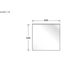 Crédence cuisine fond de hotte Inox - l 60 x H 50 cm