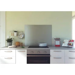 Crédence cuisine fond de hotte Inox - l 90 x H 70 cm