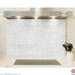 Crédence cuisine fond de hotte Béton brut - Alu composite - L 60 cm x H 45 cm - MaCrédenceDéco