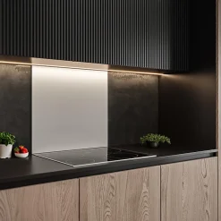 Crédence cuisine fond de hotte verre brillant GLASSY - Blanc l 60 x H 50 cm