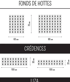 Crédence cuisine LIZA 100 cm x 20 cm Ma Nouvelle Déco