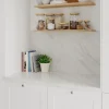 Crédence de cuisine aspect quartz blanc GoodHome Kala l. 300 cm x H. 60 cm x Ep. 8 mm