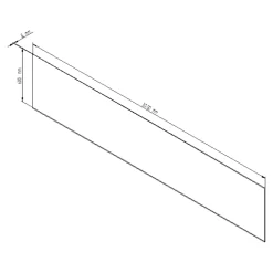 Crédence de cuisine aspect bois blanc GoodHome Kabsa l. 300 cm x H. 60 cm x Ep. 8 mm