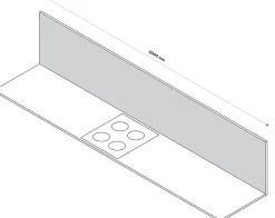 Crédence de cuisine aspect chêne GoodHome Kabsa l. 300 cm x H. 60 cm x Ep. 10 mm