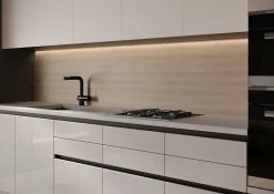 Crédence de cuisine aspect chêne GoodHome Kabsa l. 300 cm x H. 60 cm x Ep. 10 mm