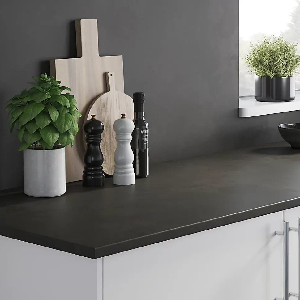 Crédence de cuisine aspect ardoise GoodHome Algiata l. 300 cm x H. 60 cm x Ep. 8 mm