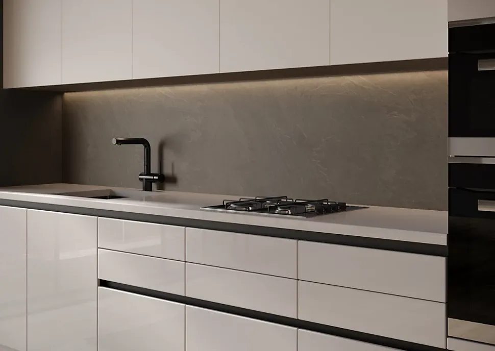 Crédence de cuisine aspect oxydé GoodHome Kabsa l. 300 cm x H. 60 cm x Ep. 10 mm