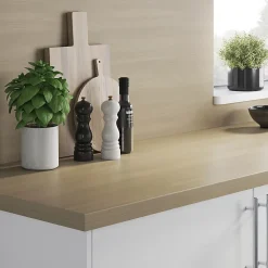 Crédence de cuisine aspect bois clair GoodHome Kala l. 200 cm x H. 60 cm x Ep. 3 mm