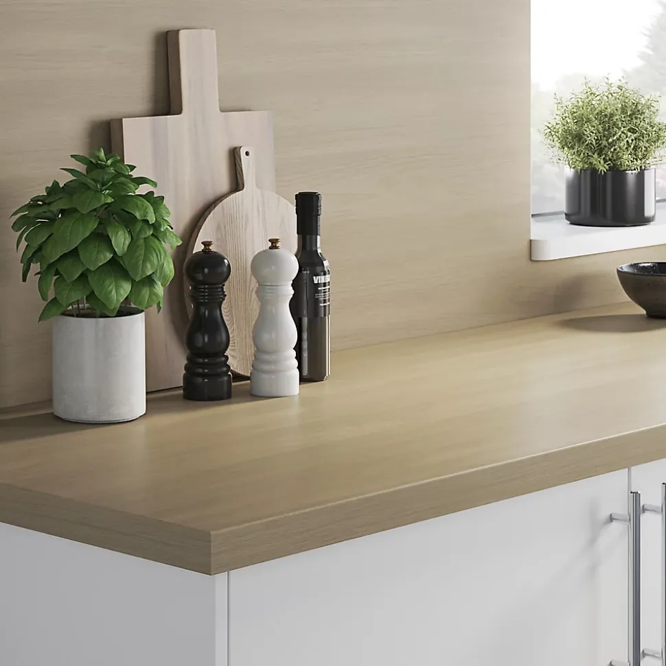 Crédence de cuisine aspect bois clair GoodHome Kala l. 200 cm x H. 60 cm x Ep. 3 mm