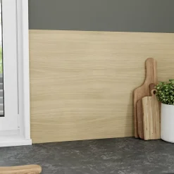 Crédence de cuisine aspect bois clair GoodHome Kala l. 200 cm x H. 60 cm x Ep. 3 mm