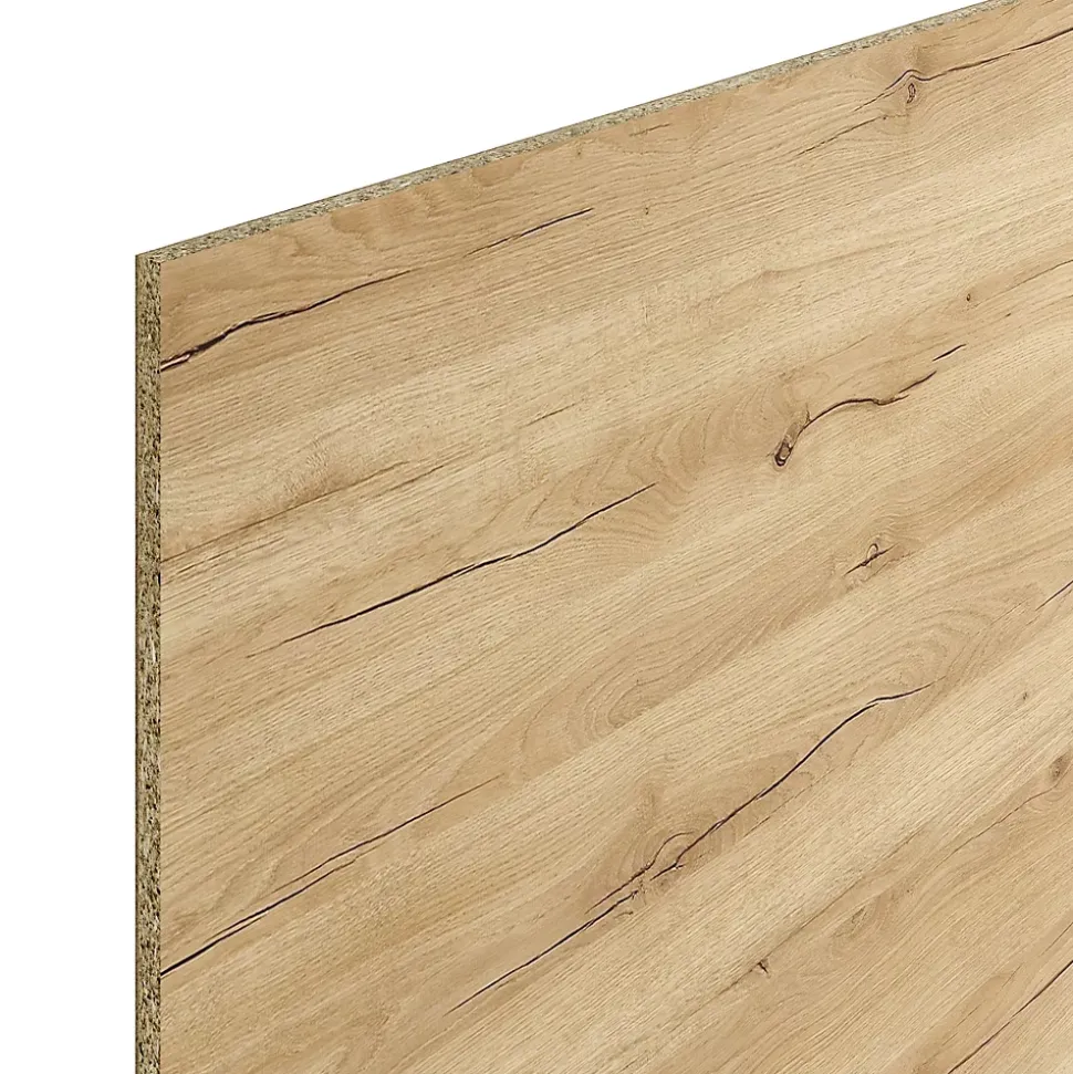 Crédence de cuisine décor bois naturel GoodHome Berberis l. 200 cm x h. 60 cm x ep. 8 mm