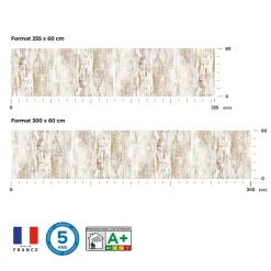 Crédence de cuisine effet bois clair IDPanneaux L. 300 x H. 60 cm